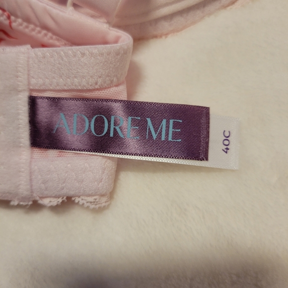 NWT Adore Me Pink Floral Lace Bra & Panty - Picture 7 of 7